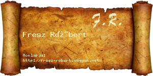 Fresz Róbert névjegykártya