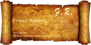 Fresz Róbert névjegykártya
