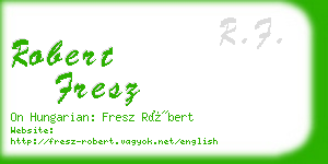 robert fresz business card